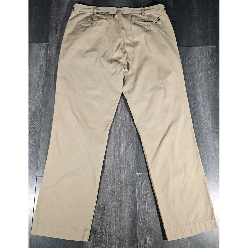VTG Polo Ralph Lauren Suffield Pant Men 38x31 Khaki Chino Pony Preppy City Y2K - Picture 3 of 10